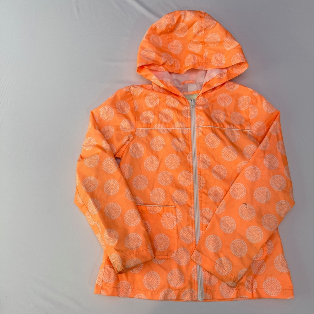 Girls Orange Windbreaker with Hood